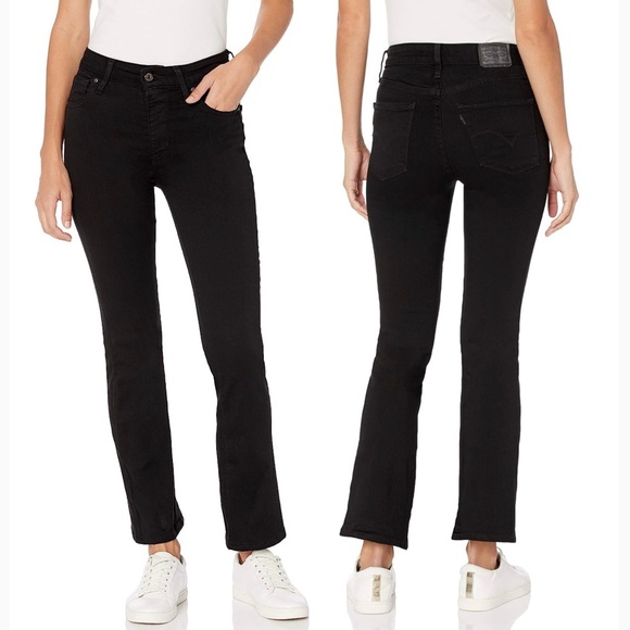 Levi's Denim - Levi's Women's 725 High Rise Bootcut Jeans Soft Black Size 10 Short 30x30